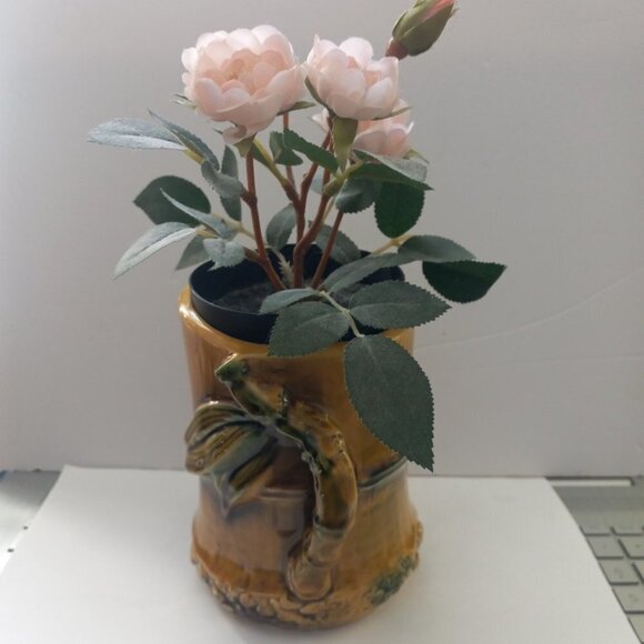 Vintage Samoa Brody Vase Bamboo Root End N-333 Mid Century Modern Japan Ceramic - Picture 10 of 10